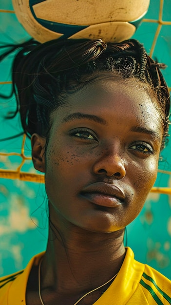 Free photo portrait of woman competing in the olympic games