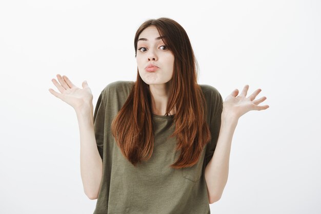 Portrait of a woman in a dark green Tshirt