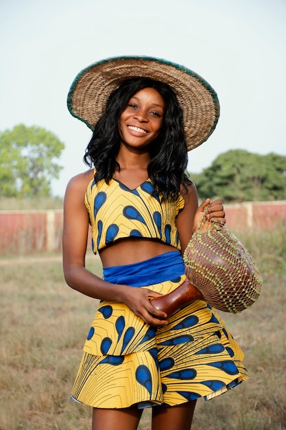 Portrait woman dressed for carnival