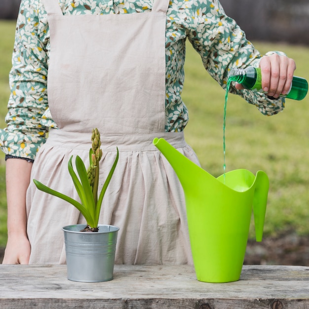 Portrait of woman gardening