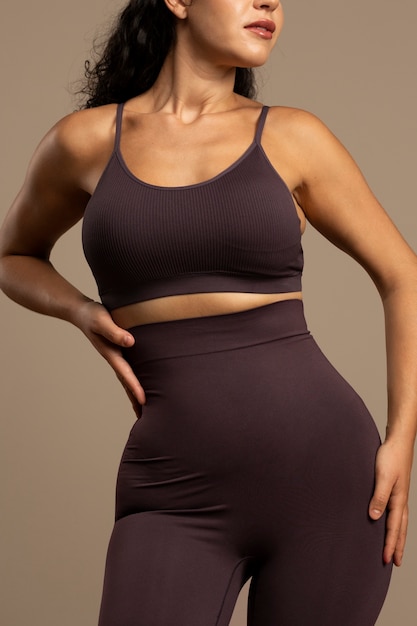 Free photo portrait of woman in shapewear