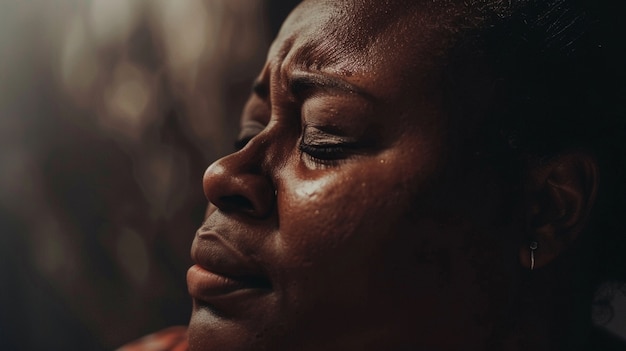 Free Photo portrait of woman showing strong emotions for mental health awareness