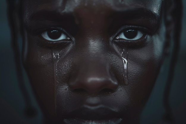 Free photo portrait of woman showing strong emotions representing mental health