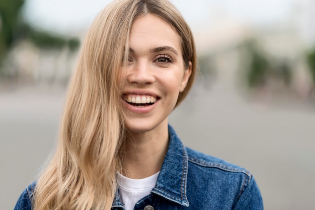 Portrait of woman smiling