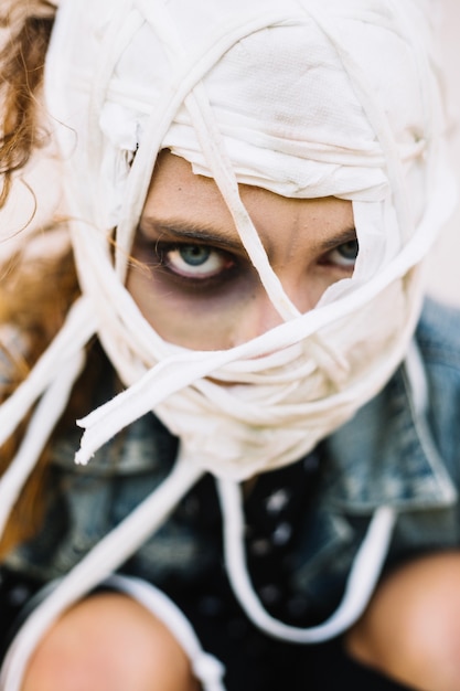 Free Photo portrait of woman with bandage