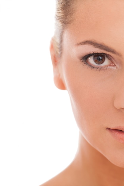 Portrait of woman with daytime make up