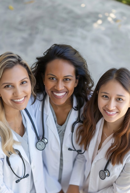 Free Photo portrait of woman working in the healthcare system as a pediatrician