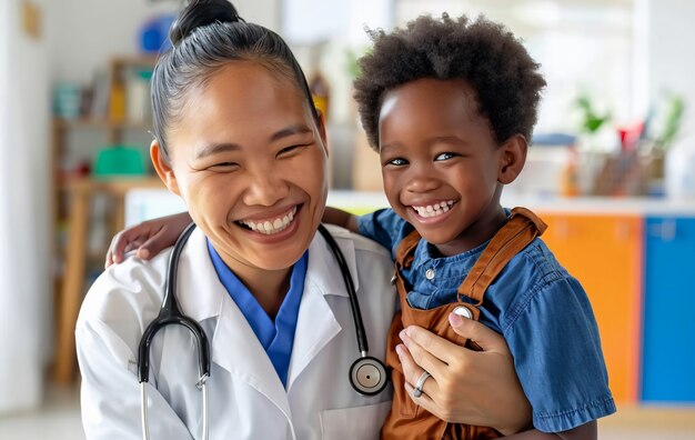 Portrait of woman working in the healthcare system as a pediatrician