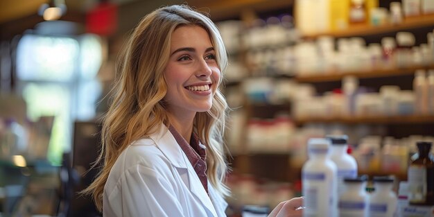 Portrait of woman working in the pharmaceutical industry