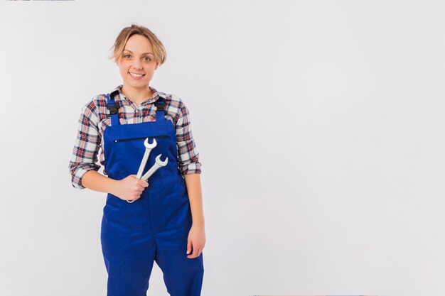 Portrait of worker woman