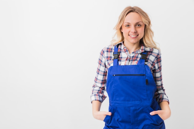 Portrait of worker woman