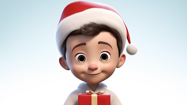 Free Photo portrait of young boy during christmas celebrations