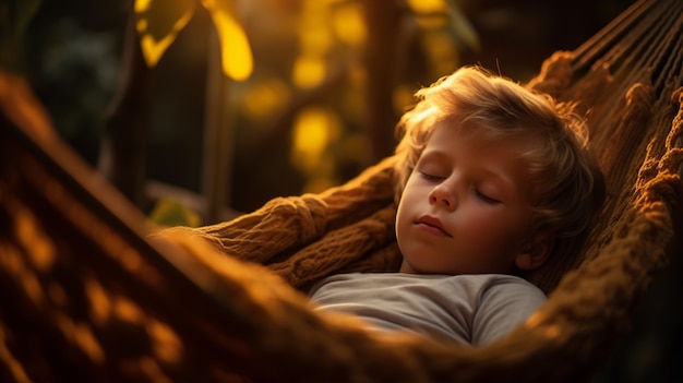 Free photo portrait of young boy resting