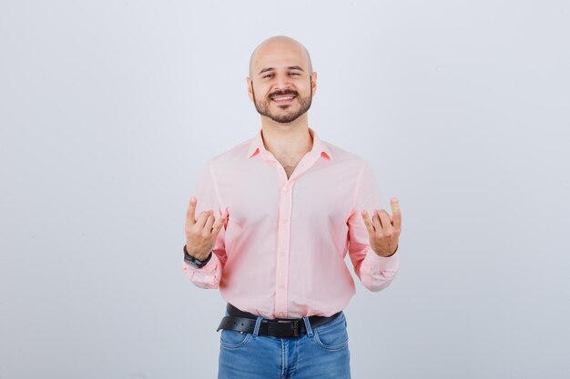 Portrait of a young cheerful man