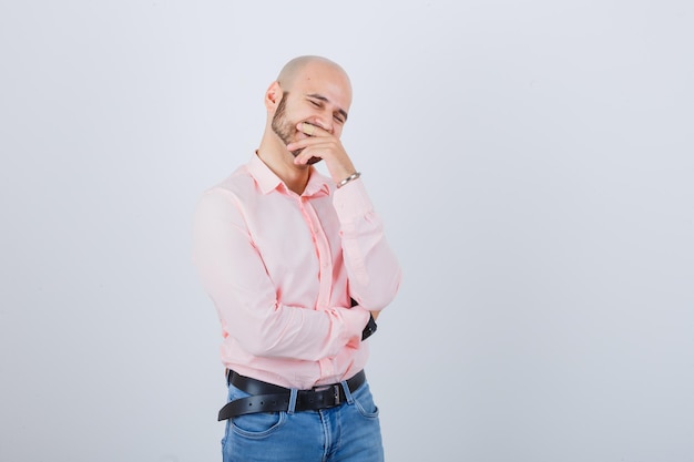 Portrait of a young cheerful man