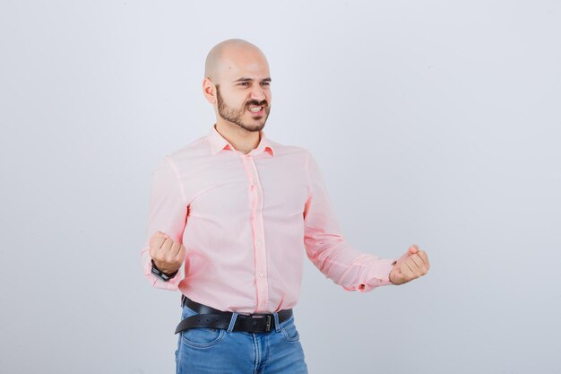 Portrait of a young cheerful man