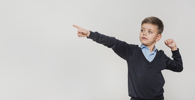 Portrait of young child posing