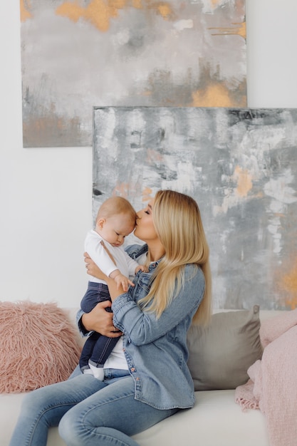 Portrait of a young family 