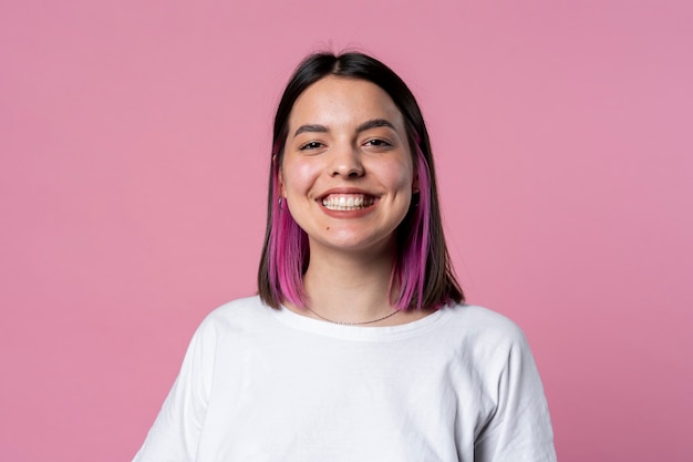 Portrait of a young girl smiling