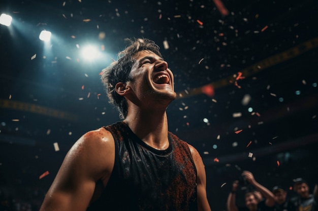 Free photo portrait of young male basketball player