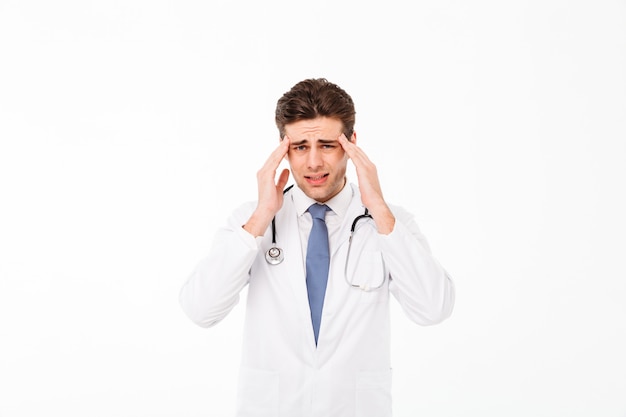 Portrait of a young male doctor man with stethoscope