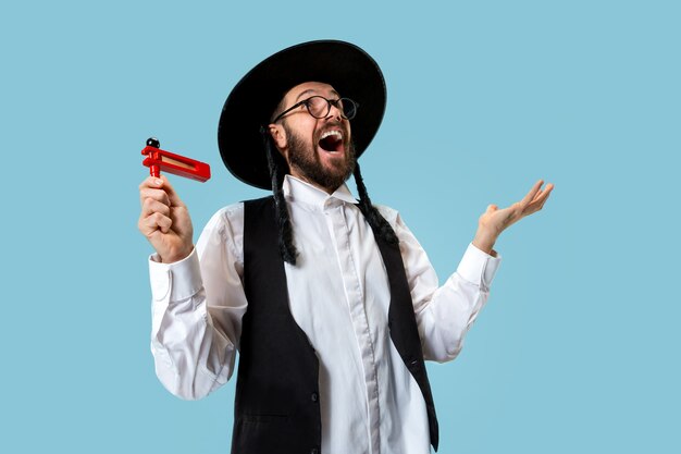 Portrait of a young orthodox Hasdim Jewish man