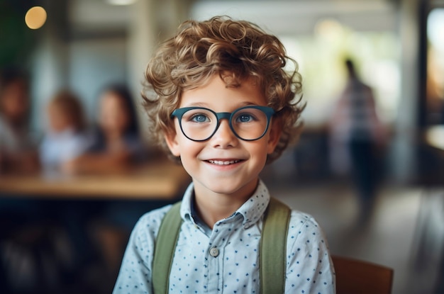 Portrait of young school student