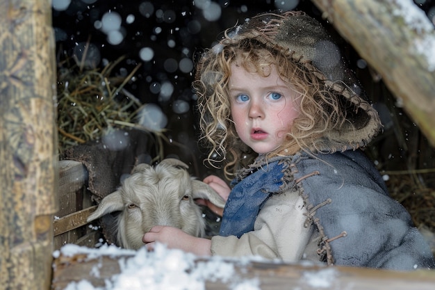 Free Photo portrait of young viking children