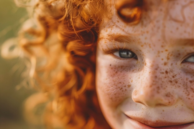 Free Photo portrait of youth with freckles and beauty marks