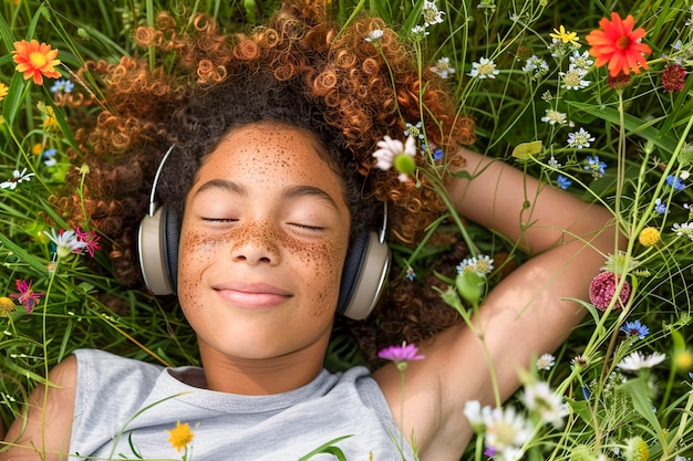 Free photo portrait of youth with freckles and beauty marks