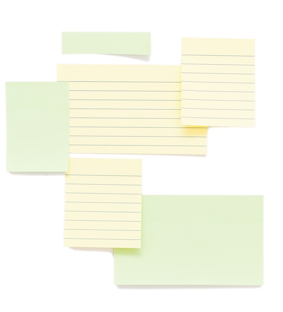 Post it papers isolated over background