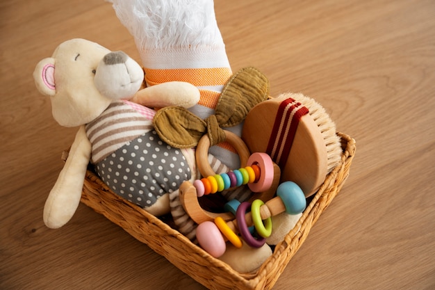 Free Photo postpartum  basket still life