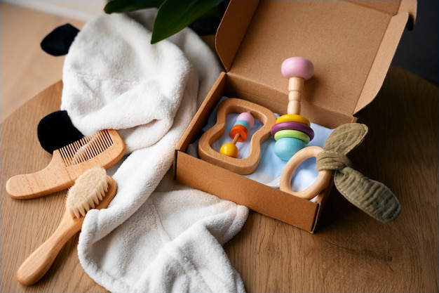 Free photo postpartum  box still life