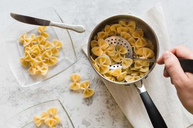 Free Photo pot full of pasta