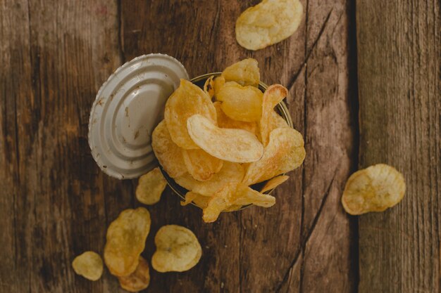 Potato chips on the table