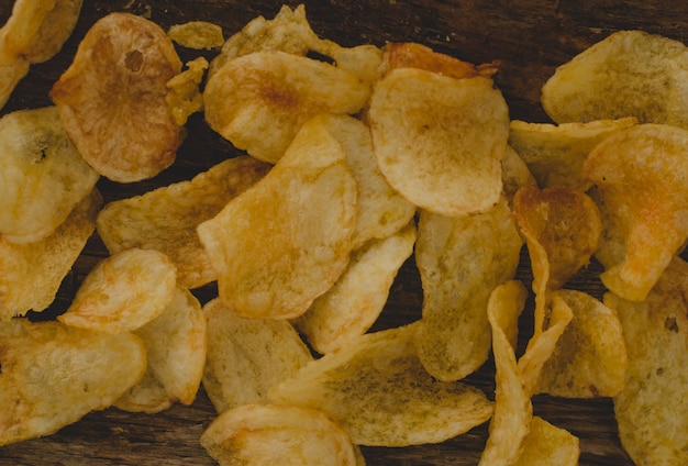 Potato chips on the table