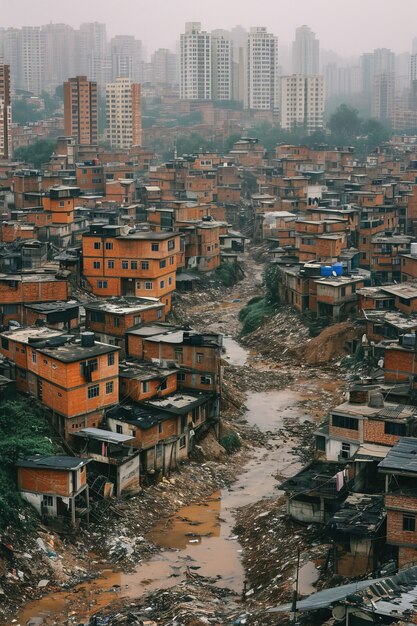 Poverty area in a big city