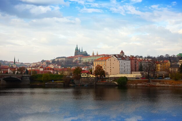 Prague from Vltava side, Czechia