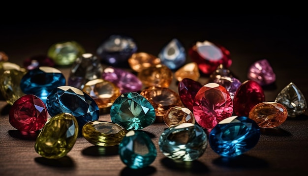 Precious gems luxury transparent stones in abundance generated by AI