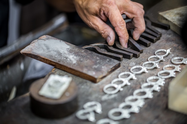 Free photo precious stones processing