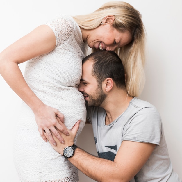 Free Photo pregnant woman with husband