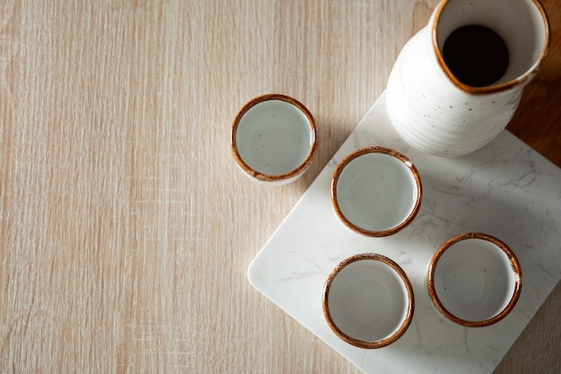 Free Photo preparing sake japanese beverage