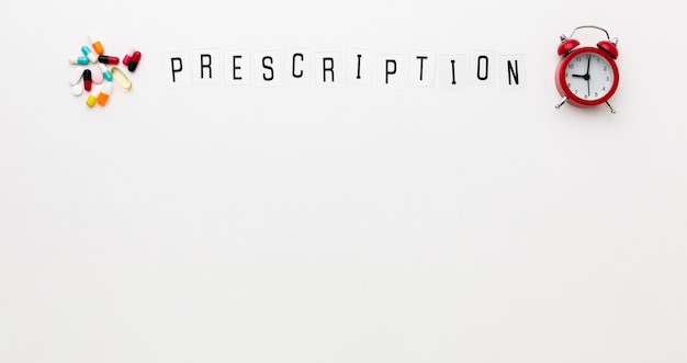 Prescription time with copy-space