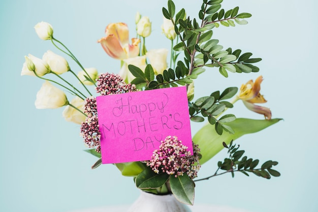 Pretty bouquet and card for mother's day