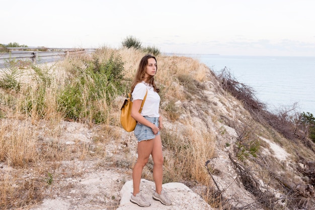 Pretty young girl enjoying vacation