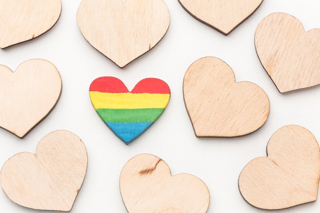 Free photo pride day hearts collection