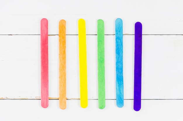 Free Photo pride flag with colorful sticks