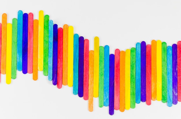 Pride flag with colorful sticks