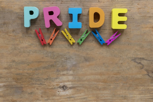 Pride word with hooks