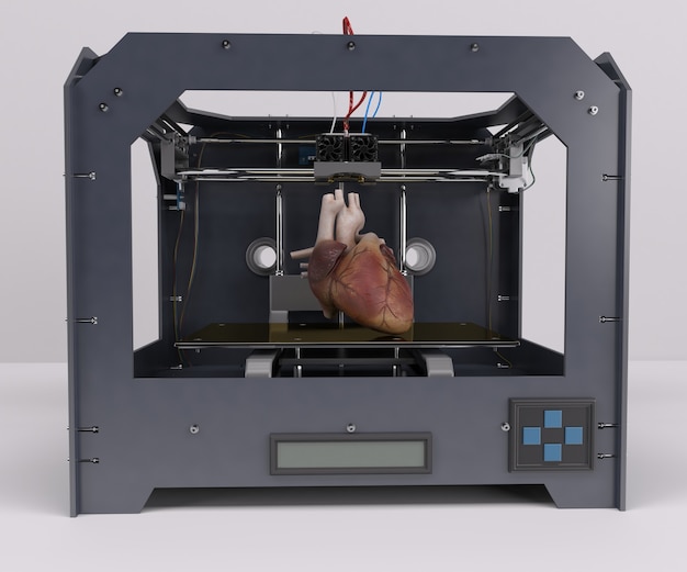 Free Photo printing a human heart